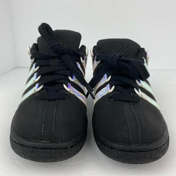 K-Swiss size 6 Women’s Classic VN Black Ice Iridescent Stripe Sneakers - Picture 2 of 8
